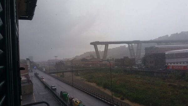 Un pod s-a prăbușit pe autostrada A10, din Nordul Italiei, în orașul Genova - Sputnik Moldova-România