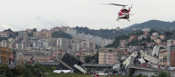 Un pod s-a prăbușit pe autostrada A10, din Nordul Italiei, în orașul Genova - Sputnik Moldova-România