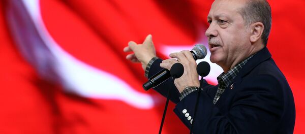 Turkish President Erdogan makes a speech during a meeting in Istanbul - Sputnik Moldova-România