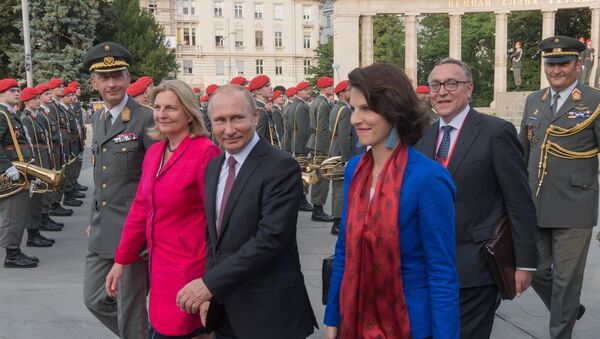 Vizita de lucru a președintelui rus, Vladimir Putin, în Austria - Sputnik Moldova