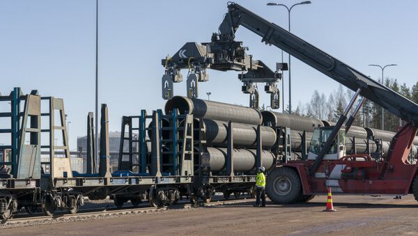 Трубы для строительства газопровода Северный поток-2 - Sputnik Moldova-România