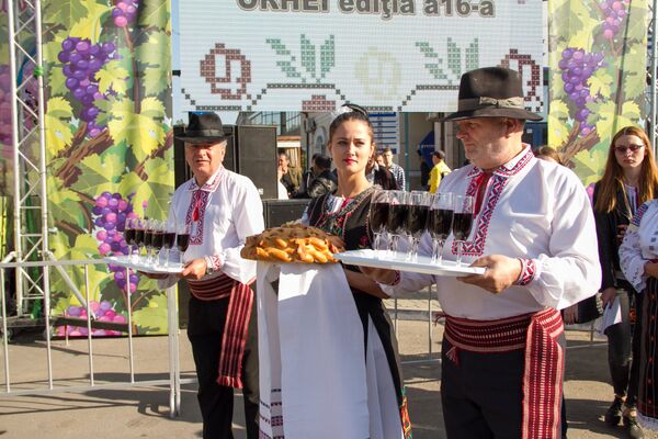 Sărbătoarea naţională a vinului s-a desfăşurat în piaţa centrală a oraşului. - Sputnik Moldova