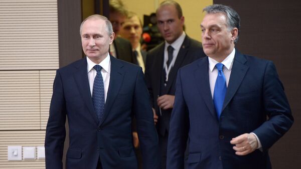 Vladimir Putin şi Victor Orban - Sputnik Moldova-România