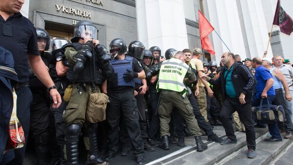 Акция протеста шахтёров в Киеве - Sputnik Молдова
