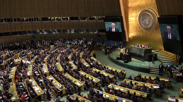 Donald Trump à la tribune de l'Assemblée générale de l'Onu - Sputnik Moldova