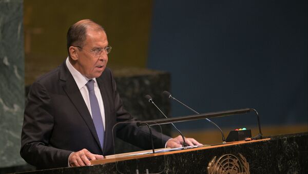 Ministrul Afacerilor Externe al Rusiei, Serghei Lavrov la ONU - Sputnik Moldova-România