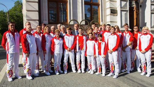 Презентация формы и команды Республики Молдова на юношеских Олимпийских играх в Буэнос-Айресе - Sputnik Moldova