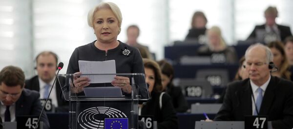 Viorica Dăncilă în plenul Parlamentului European - Sputnik Moldova-România