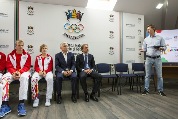 Prezentarea echipamentului și a sportivilor din Republica Moldova care vor participa la Jocurile Olimpice de Tineret de la Buenos Aires - Sputnik Moldova