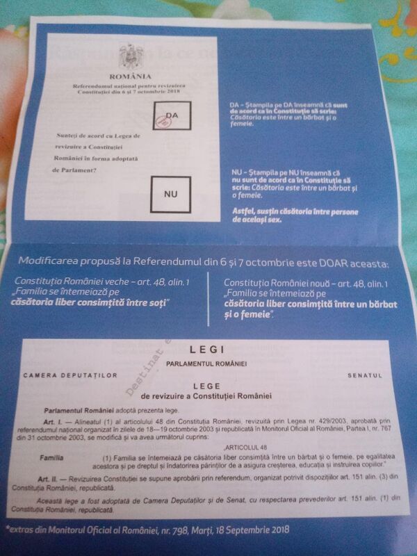 Buletin referendum Buletin referendum - Sputnik Moldova