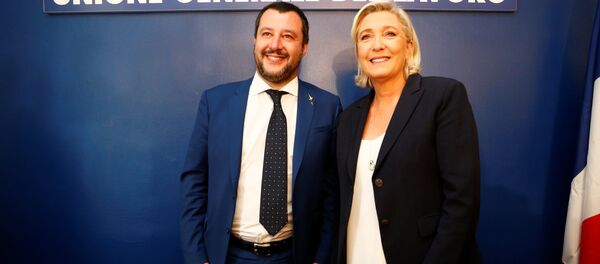 Marine Le Pen și Matteo Salvini - Sputnik Moldova