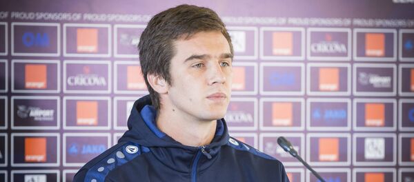 Вратарь сборной Молдовы по футболу Алексей Кошелев Вратарь сборной Молдовы по футболу Алексей Кошелев - Sputnik Молдова