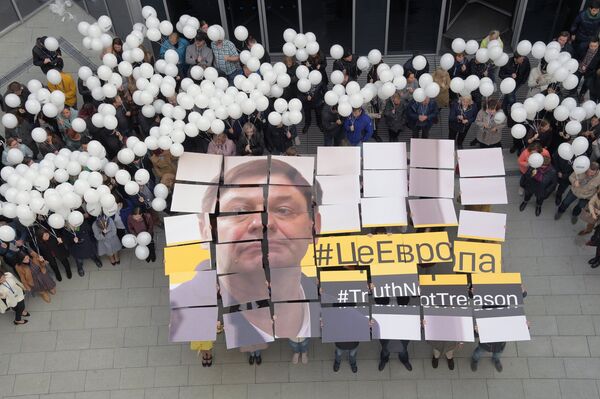 В Москве журналисты провели акцию в поддержку Кирилла Вышинского - Sputnik Молдова