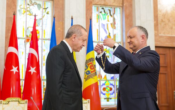 Президент Молдовы вручил лидеру Турции наивысшую госнаграду республики - Sputnik Moldova