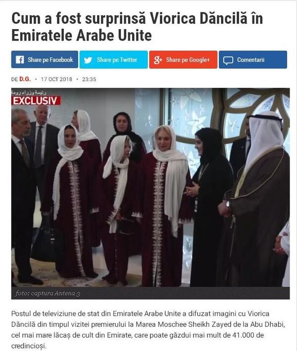 Viorica Dăncilă, succes concret în Emiratele arabe. Surpriză - cum a apărut îmbrăcată! Viorica Dăncilă, succes concret în Emiratele arabe. Surpriză - cum a apărut îmbrăcată! - Sputnik Moldova-România