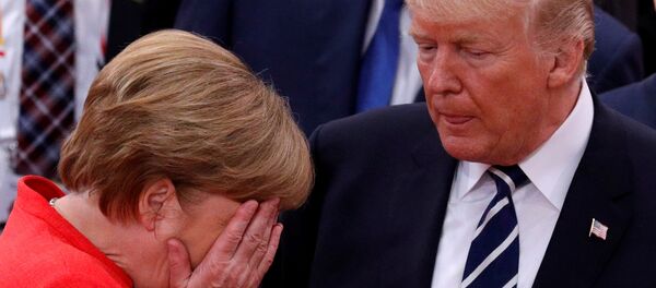 Angela Merkel und Donald Trump bei G20-Gipfel in Hamburg - Sputnik Moldova