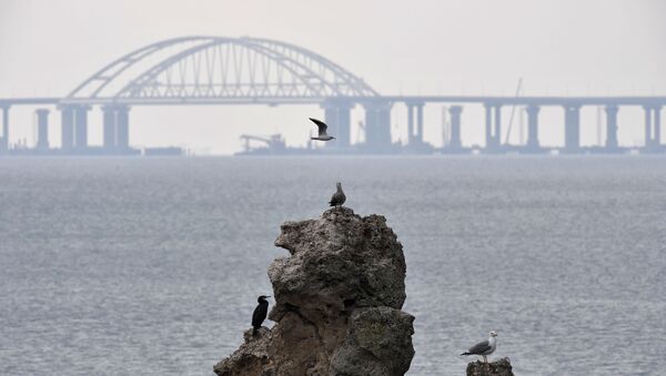 Вид на строящийся Крымский мост - Sputnik Moldova