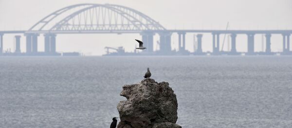 Вид на строящийся Крымский мост - Sputnik Moldova