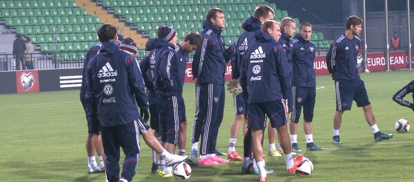 Тренировка сборной России на стадионе Зимбру перед игрой с Молдовой - Sputnik Молдова