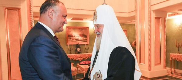Igor Dodon a avut o întîlnire cu Sanctitatea Sa Kirill, Patriarhul Moscovei și al Întregii Rusii - Sputnik Moldova