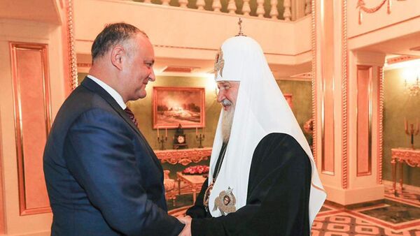 Igor Dodon a avut o întîlnire cu Sanctitatea Sa Kirill, Patriarhul Moscovei și al Întregii Rusii - Sputnik Молдова