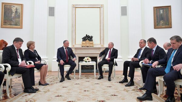 Встреча президента РФ В. Путина с президентом Молдавии И. Додоном - Sputnik Moldova