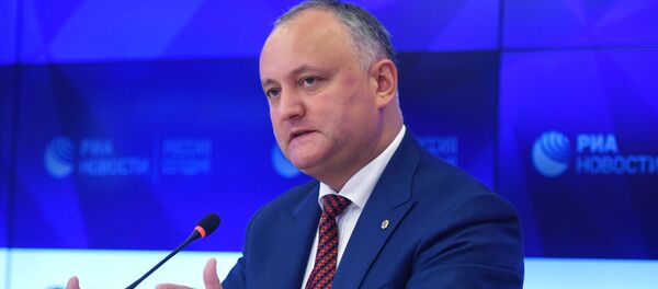 Президент Молдавии Игорь Додон во время пресс-конференции в Москве. - Sputnik Moldova
