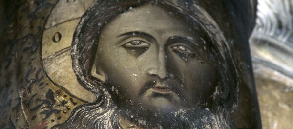 Fața lui Iisus Hristos pe o frescă bisericească - Sputnik Moldova