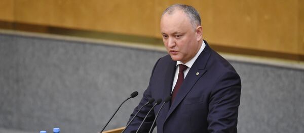 Президент Молдавии Игорь Додон выступает на пленарном заседании Государственно думы РФ - Sputnik Молдова