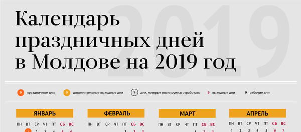 Календарь 2019 Календарь 2019 - Sputnik Молдова