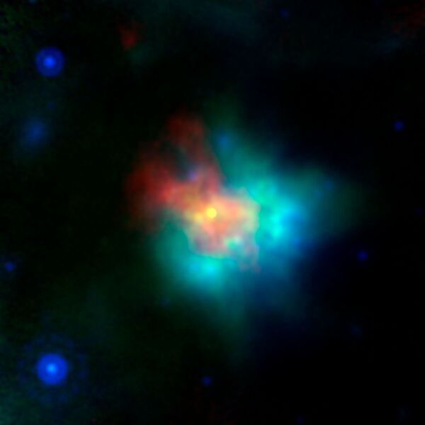 Остатки сверхновой G54.1 + 0.3 снятые космический телескопом NASA Spitzer - Sputnik Молдова