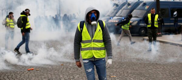 Протест желтых желетов в Париже - Sputnik Moldova-România