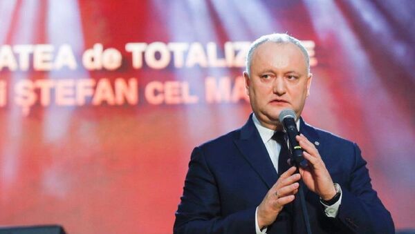 Igor Dodon, la festivitatea de totalizare a anului Ștefan cel Mare și Sfânt - Sputnik Moldova