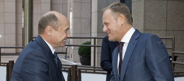 Valeriu Streleţ şi Donald Tusk, întrevedere la Bruxelles - Sputnik Moldova