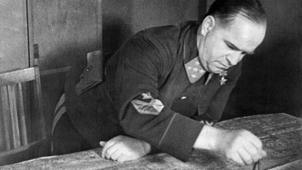 Командующий войсками Западного фронта, генерал армии Г. К. Жуков, архивное фото. - Sputnik Молдова