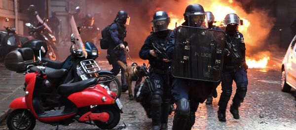 Протесты в Париже Протесты в Париже - Sputnik Moldova-România