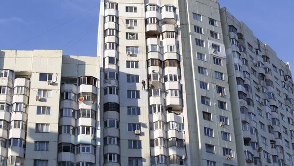 Место взрыва в квартире на 16 этаже, Кишинев  - Sputnik Молдова