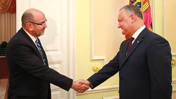 Președintele Igor Dodon și ambasadorul Eliyahu Yerushalmi - Sputnik Moldova