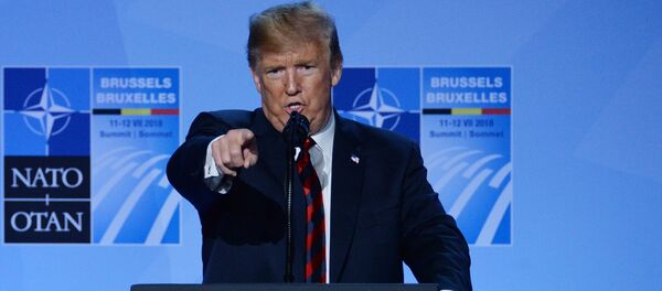 Пресс-конференция президента США Д. Трампа на саммите НАТО - Sputnik Moldova