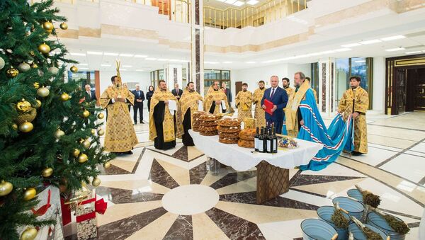 Состоялась церемония освящения отремонтированного здания администрации президента Республики Молдова. - Sputnik Молдова