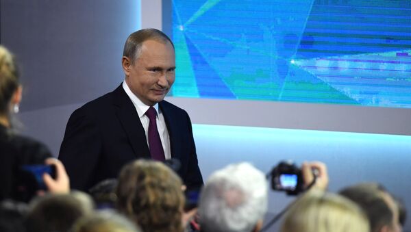 Ежегодная большая пресс-конференция президента России Владимира Путина. - Sputnik Молдова