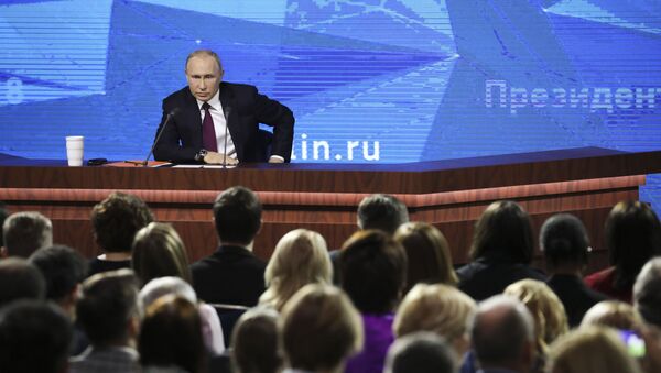 Ежегодная большая пресс-конференция президента РФ В. Путина - Sputnik Moldova-România