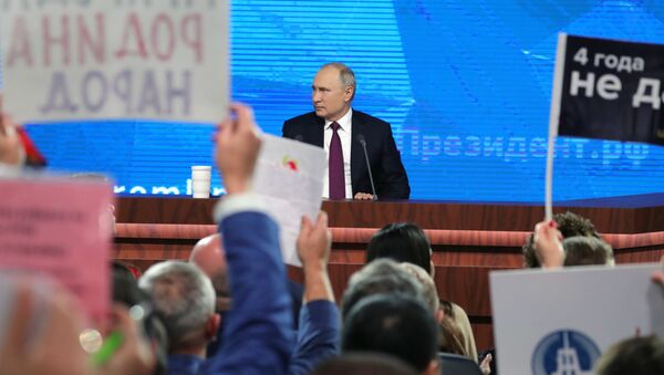Ежегодная большая пресс-конференция президента РФ В. Путина - Sputnik Moldova