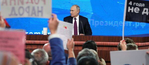 Ежегодная большая пресс-конференция президента РФ В. Путина - Sputnik Moldova