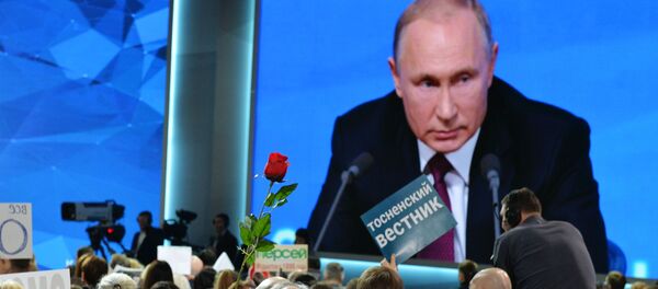 Ежегодная большая пресс-конференция президента РФ В. Путина - Sputnik Moldova-România