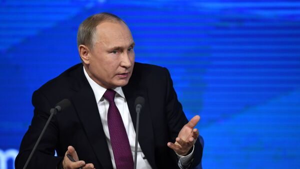 Одиннадцатая ежегодная большая пресс-конференция президента России Владимира Путина - Sputnik Молдова