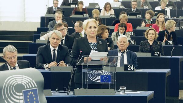 Intervenția prim-ministrului României, Viorica Dăncilă, la dezbaterea în plenul Parlamentului European - Sputnik Moldova-România