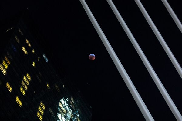 Полное лунное затмение в Нью-Йорке  - Sputnik Молдова