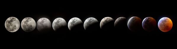 Съемка фаз лунного затмения в США  - Sputnik Молдова
