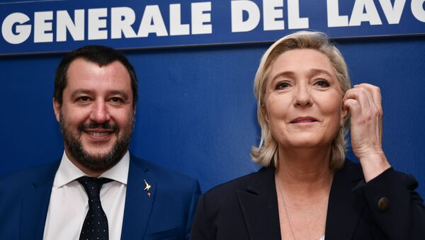 Matteo Salvini and Marine Le Pen - Sputnik Moldova-România
